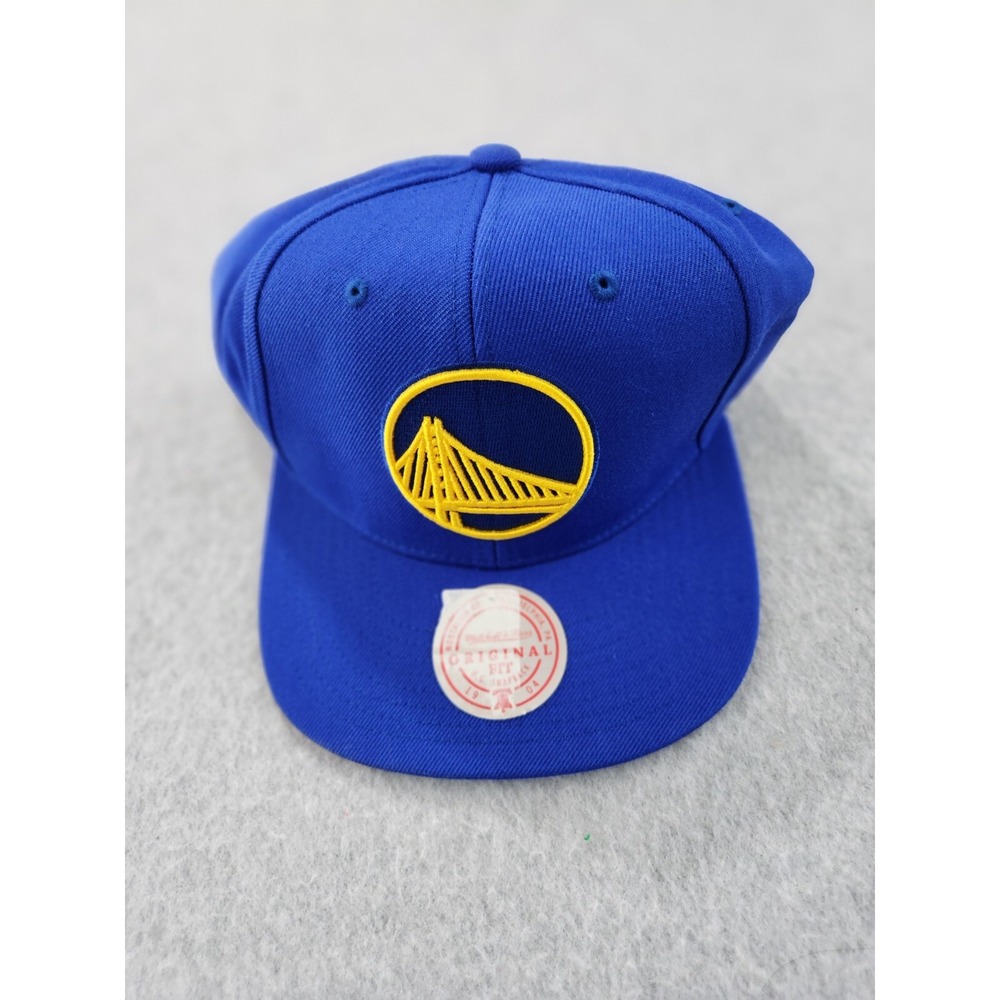 New Mitchell & Ness NBA Golden State Warriors Blue Yellow Snap Back Hat Cap